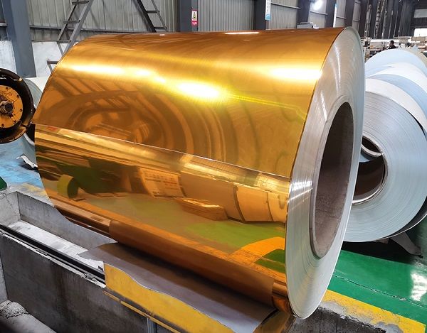 Gold Mirror Finish Aluminum Coil